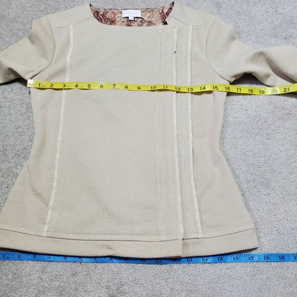 ESCADA SPORT Asymmetric Zip Jacket Blazer Cotton Metallic Women's 34 EU, XS US - Picture 14 of 16